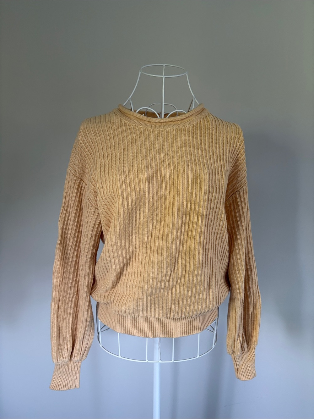 Women's Ribbed Crewneck Sweater - straw
